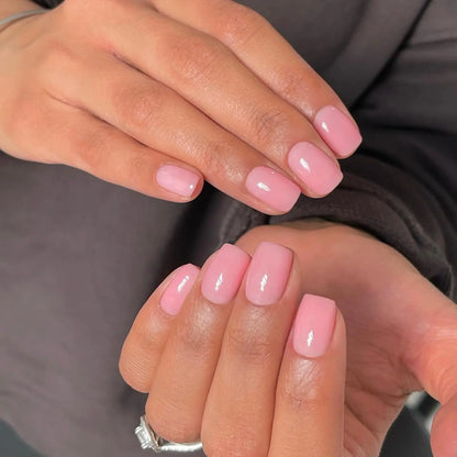 ARTAUG 24PCS Press On Nails Short Almond Wine Red High Saturation Fake Press On Nails  Korean Press On Nails Valentine'S Day