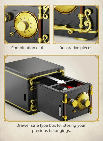 Cada 422PCS City Retro Combination Safe Building Blocks The Secret of Safe Experiment Education Bricks Toys Boys Gifts.