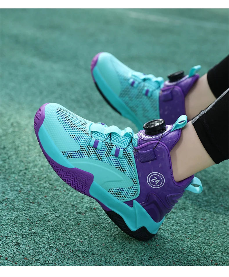 Kids Basketball Shoes Boys Sneakers Non-slip Child Trainer Basket Shoes Outdoor Children Sport Shoes