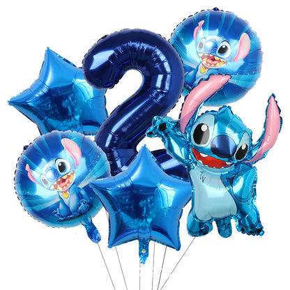 Disney Stitch Geburtstagsparty-Luftballons, Lilo & Stitch-Ballon-Sets, Babyparty für Kinder, Geburtstagsparty-Dekorationen, Zubehör, Geschenke
