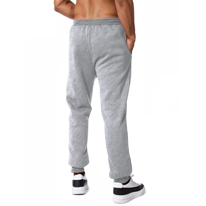 New Sweatpants Side Zipper Pockets Men Joggers Track Pants Elastic Waist Sport Casual Trousers Baggy Fitness Gym Clothing.