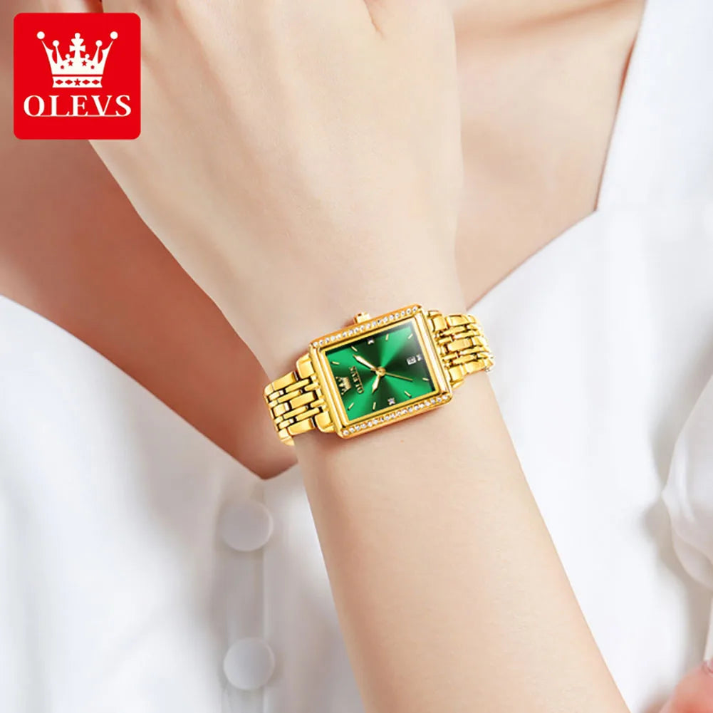 OLEVS 9995 Women's Watch Luxury Elegant Quartz Ladies Wristwatch Top Brand Waterproof Luminous Date Original Watch For Women.