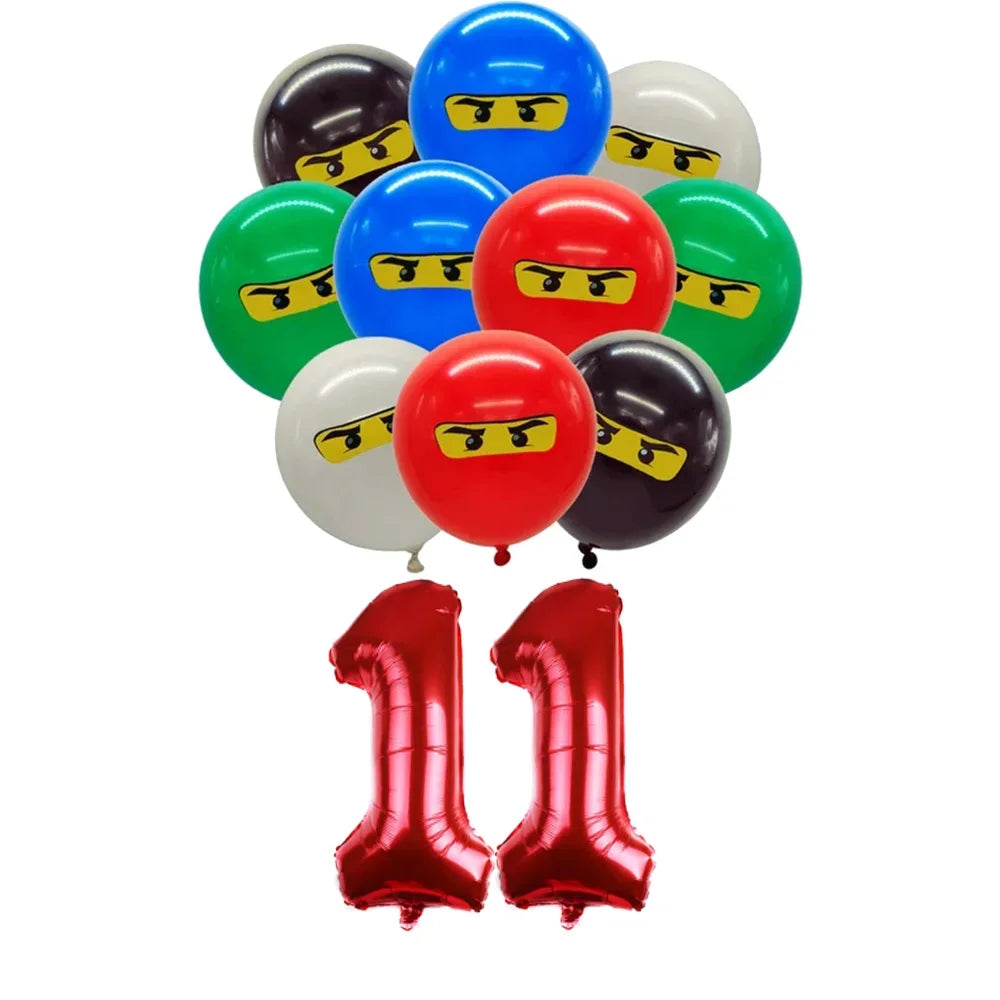 Neue Ninja Geburtstag Dekoration Supplie Ballon Geschirr Cartoon Banner Hintergrund Kuchen Dekoration Party Supplie Baby Dusche geschenk.