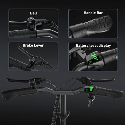 iScooter - F2 Electric Scooter with 500W Motor, 36V 7.8Ah Battery, 10-inch Tires, Adult Foldable Electric Scooter with Seat