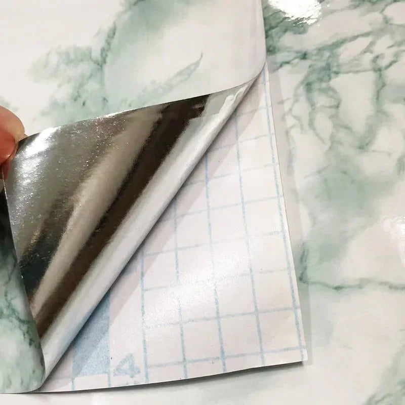 Rosa und grüne ölbeständige Aufkleber für die Küche, Marmormuster, Möbelrenovierung, Hintergrund, selbstklebende Tapete