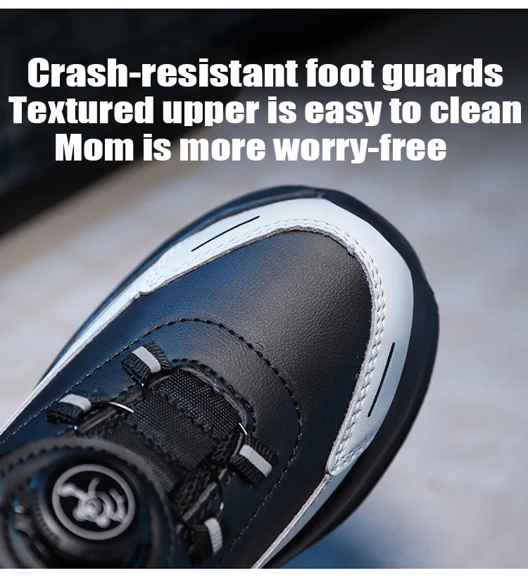 Fashion Children Shoes Boy Sneaker Non-slip School Casual Walking Shoes Leather Tennis Sport Shoes for Kids Girls 5 To 16 Years.