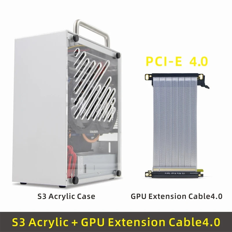 METALFISH S3 MINI ITX Case Aluminum 5 Litre PC Gaming Small Chassis With Handle Support RTX3060/13600 Computer Compact A4 Case.