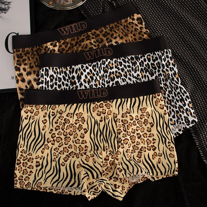 EXILIENS Neue Leopard 1 stücke/3 stücke Boxer Männer Unterwäsche Heiße Unterhose Herren Boxer Masculinas BoxerShorts Mann Höschen größe L-3XL KX735