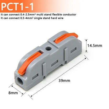 1~100pcs Quick Wire Connectors Universal Compact Splicing Wiring Cable Connection 0.08-4.0mm2 Push-in Conductor Terminal.