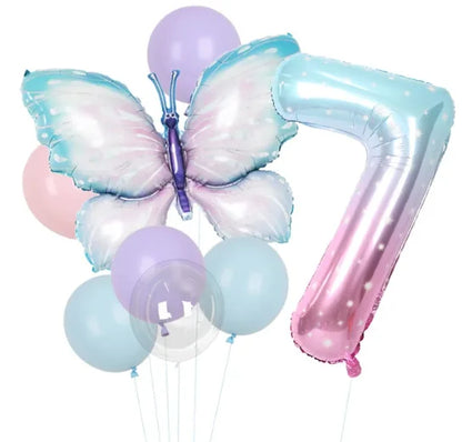 Schmetterling Geburtstag Party Dekoration Mädchen Einweg Geschirr Set Pappteller Tasse Ballon Tischdecke Schmetterling Thema Liefert