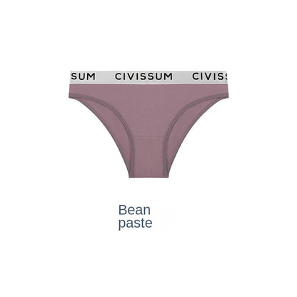 Jacquard Women's Panties Cotton Women'S Low Rise Underwear Students Solid Color Half Hip Classic Basic Female Briefs.