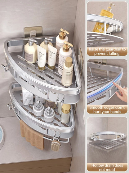 Yun jie ya Free Punch Bad Lager regal Kleiderbügel WC Eck regal Veranstalter Wand Dusch regal Wohn accessoires