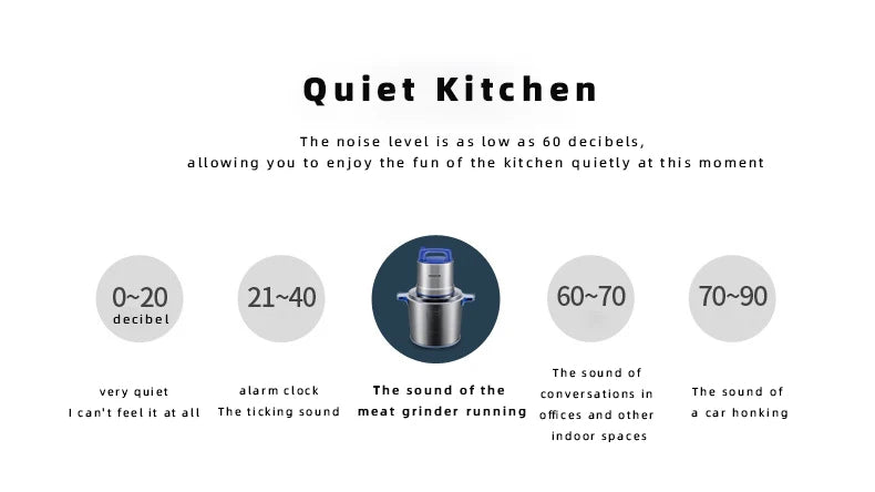 DIVEDEER Meat grinder household electric stainless steel cooking stirring garlic mince mince machine small garlic puree