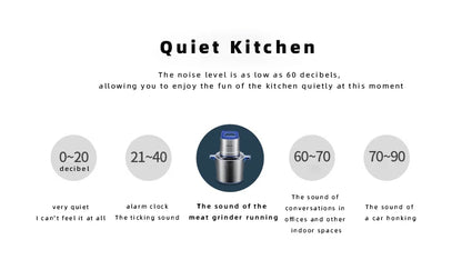 DIVEDEER Meat grinder household electric stainless steel cooking stirring garlic mince mince machine small garlic puree