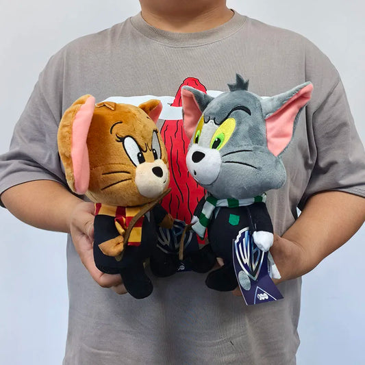 Exclusive Warner 100th Anniversary Tom and Jerry Plush Doll in Harry Potter Costume, Cute Small Keychain Stuffed Animal Gift.