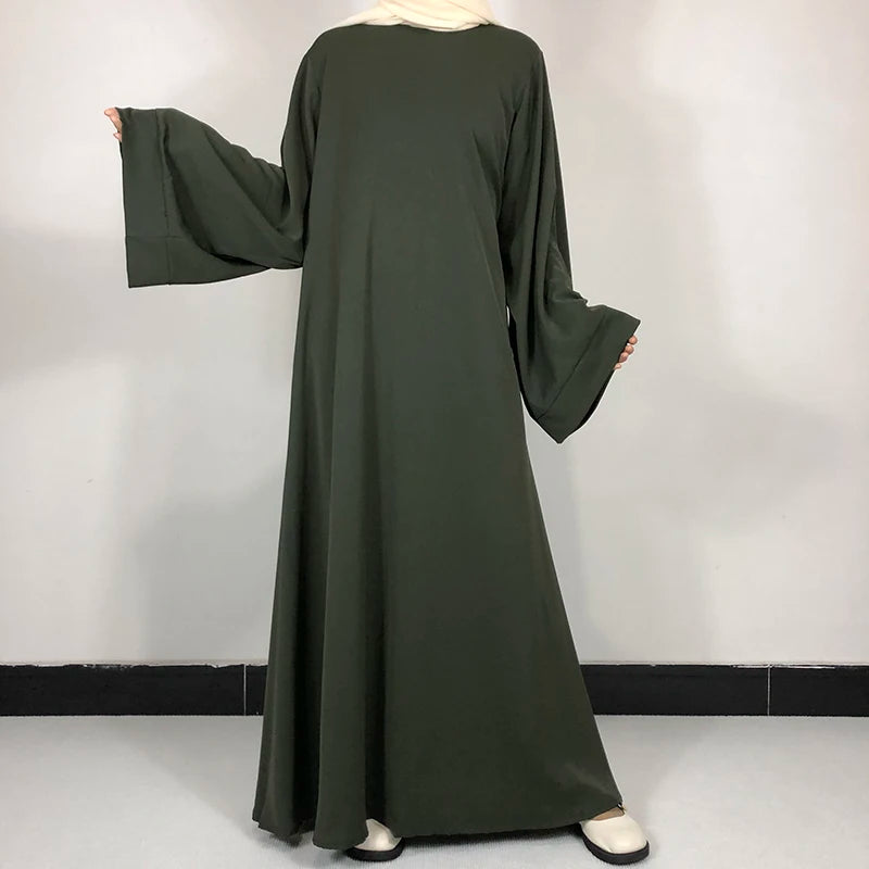 15 Colors Basic Plain Nida Abaya With Free Belt High Quality Muslim Women Modest Simple Dress EID Ramadan Islamic Clothing.