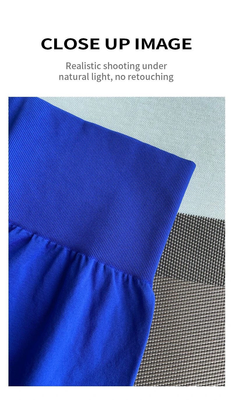 TKITK Solid Leggings Women Seamless Sports  Scrunch Bum Tights cycling shark pants Yoga shorts Gym navigation nv Workout wear