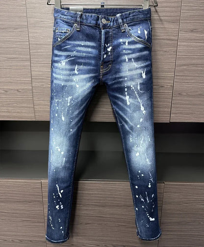 new design style D2 Men Jeans Coolguy Long Pants Straight Multiple button Hole SLIM black top quality D2 jeans pant 881.