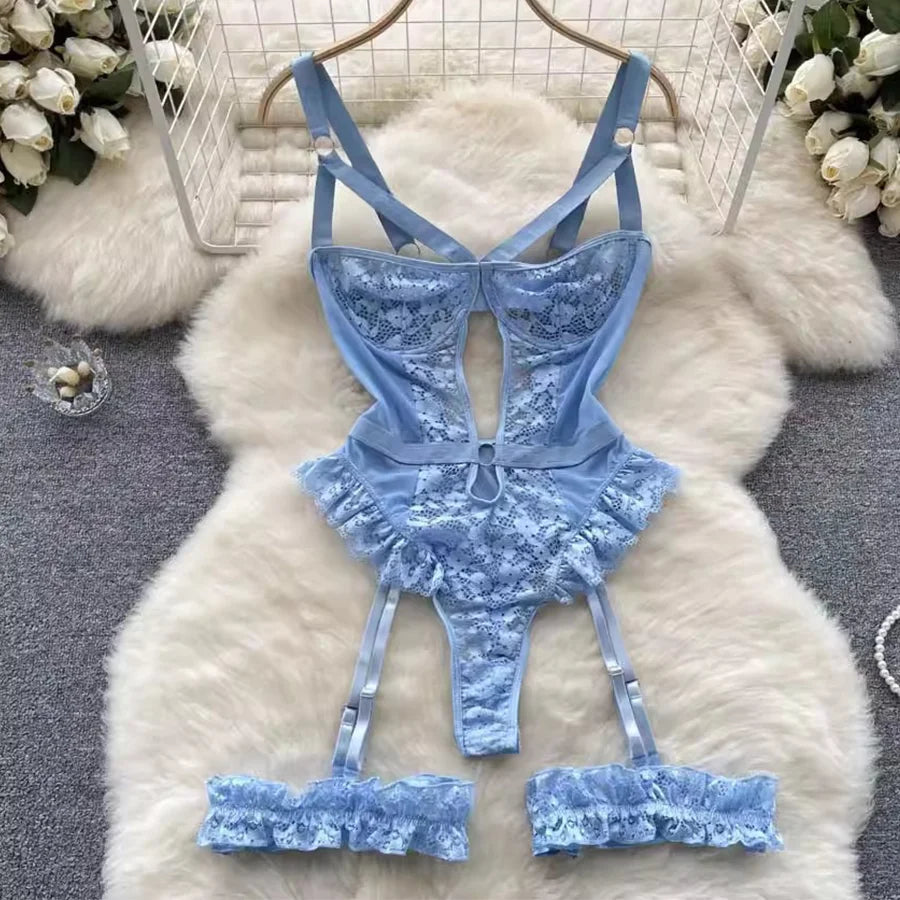 Erotic Underwear Bras Sets For Women Lace Garter Lingerie Intimates 2025 Underwire Bra And Panty Thongs Ladies Underwear Set.