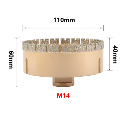 6mm-120mm M14 Gewinde Gelötete Diamantkernbohrer Lochsäge Keramikfliesen Granit Marmor Lochöffner Werkzeuge Trockenbohrer