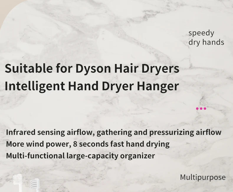 1600W Negative Ionic Hair Dryer For Dyson Hair Dryer Shelf 2 IN 1 Become Hand Dryer Whitout Drilling Hanger Household