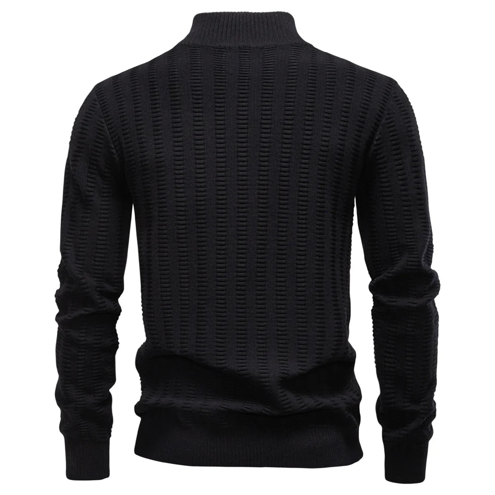 AIOPESON Luxury Striped Pullover Men Old Money Style Cotton Knitwear Thick Warm Crew Neck Winter Social Sweater Male.