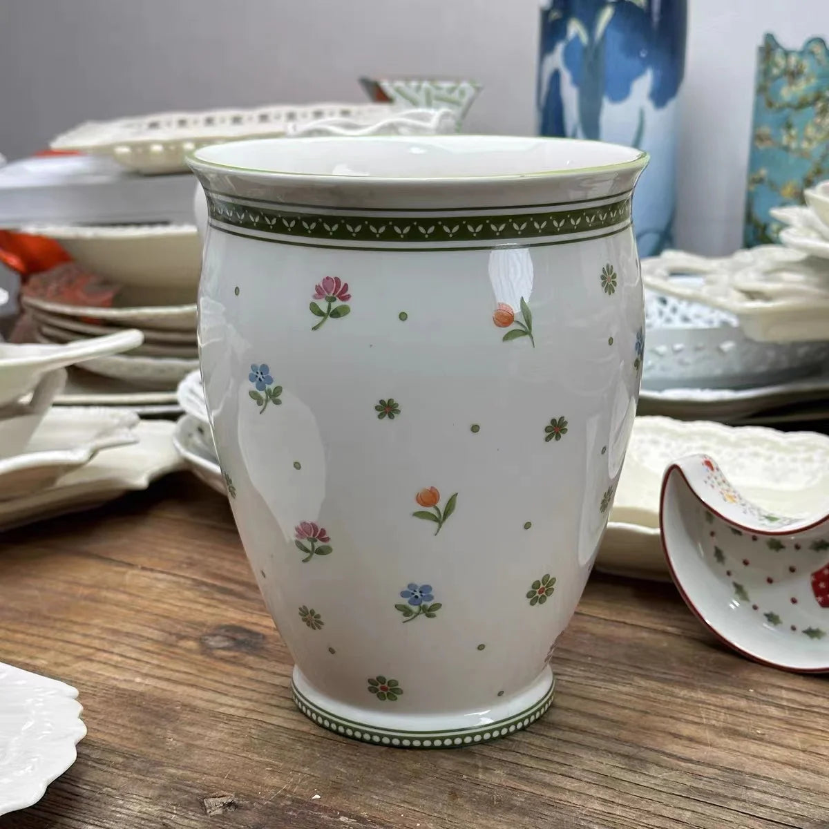 German V Bao Tableware Christmas Biscuits Plate Dish Rectangular Plate Mug Plate Salad Dish.