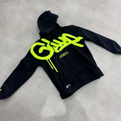 Y2K Women Clothing Fashion Vintage Letter Embroidery Hoodies Harajuku Hip Hop Punk Oversized Hoodies Sweatshirts Casual Jacket.