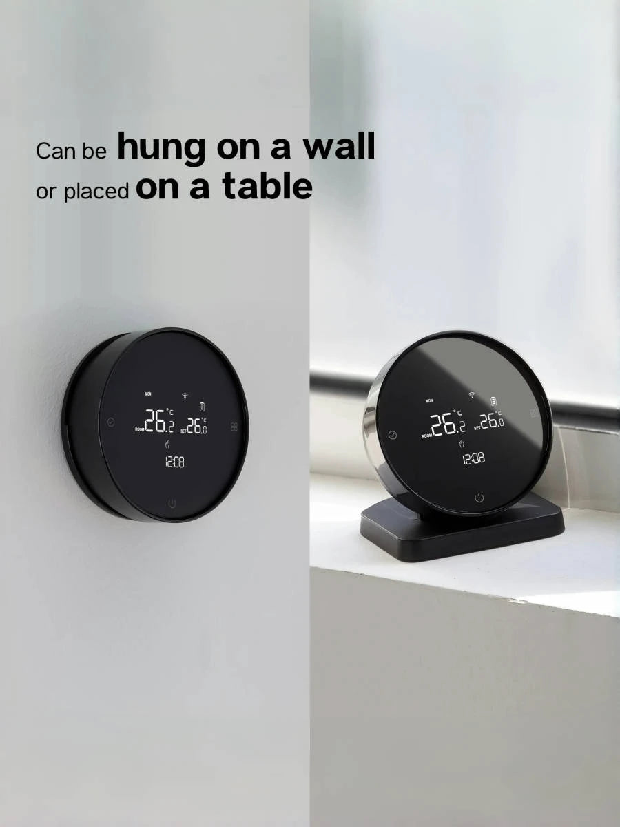 RKHK Tuya WiFi Smart Thermostat，RF Wireless Receiver Temperature Controller，For Water Gas Boiler Support Alexa and Google Home.