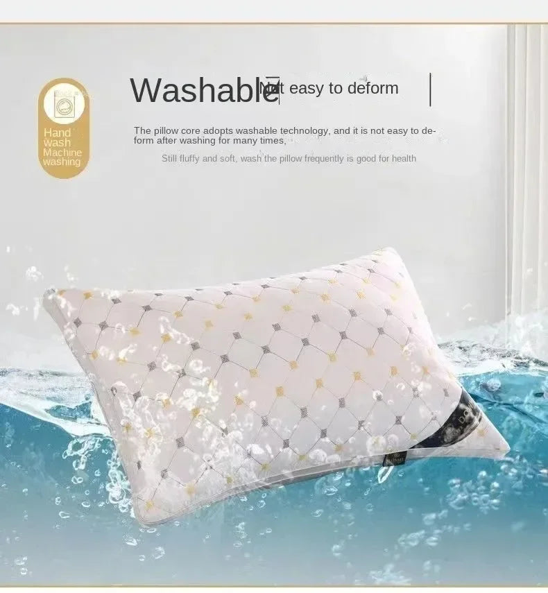 High Quality Pillow Feather Velvet High Rebound Pillow Core For Household Adult Single Neck Protection  To Aid Sleep Pillow Core.