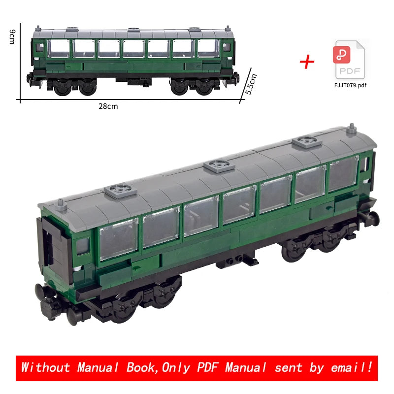 MOC City Creative Idea Train Brake Classic Auto Building Classic Auto Blocks Bricks Assembled DIY Toys.