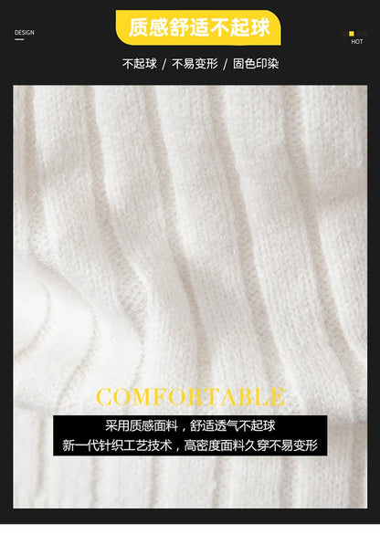 2023 Autumn  and Winter New Sweaters Warm Fit Knitted Sweaters Solid Color Casual Pullover Multiple Styles Sweater Men