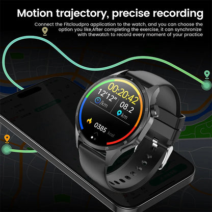 2025 New Men GPS Smart Watch 360 * 360 AMOLED Screen Bluetooth Call NFC Heart Rate Monitoring IP68 Waterproof SmartWatch for Men.