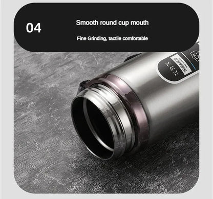 800ML-1L Stainless Steel Thermos Bottle 304 Tea Bottle Car Vacuum Bottle with LED Temperature Display Portable Drinking Cup