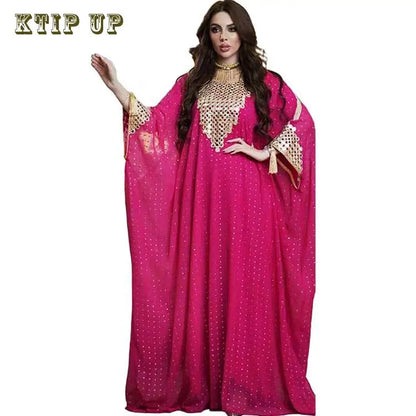 Abaya Marokkanisches Dubai-Kaftan-langes Kleid für muslimische Frauen, Ramadan, Arabisch, Luxus-Stickerei-Spitze, Hochzeitskleid, islamisches Ne