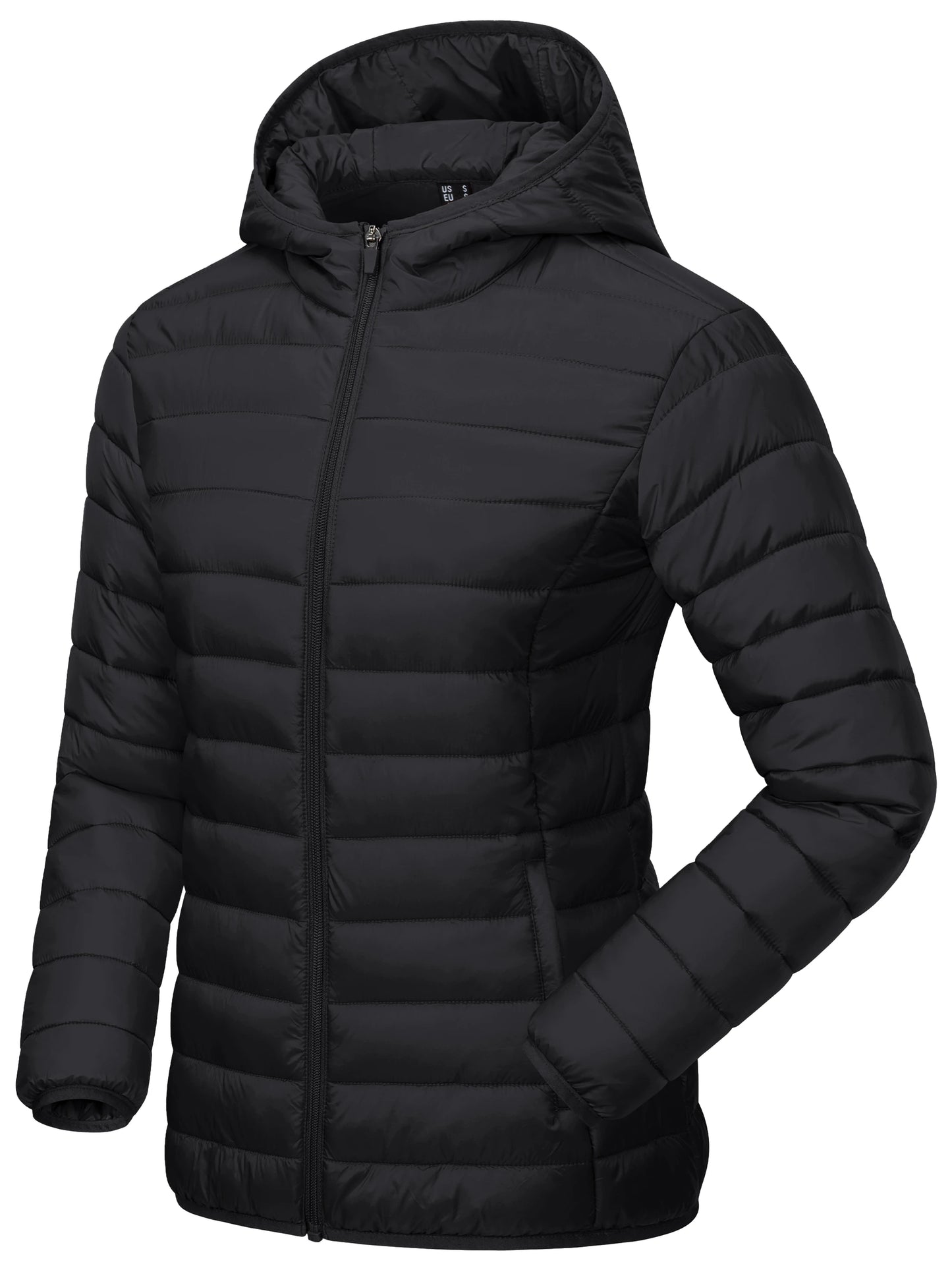 TACVASEN Winter Hooded Puffer Jacket Womens Quilted Warm Coats Casual Windbreaker Waterproof Padded Lightweight Outdoor Outwear