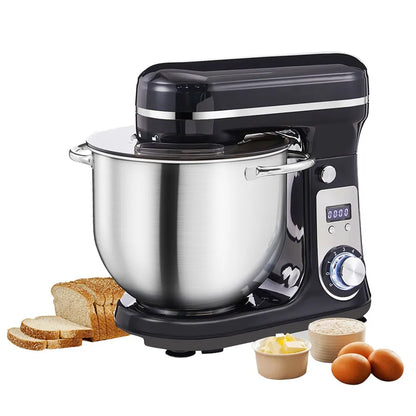 BioloMix BM601 1200W Kitchen Food Stand Mixer, Cream Egg Whisk, Cake Dough Kneader, 6L Capacity, Stainless Steel Bowl.