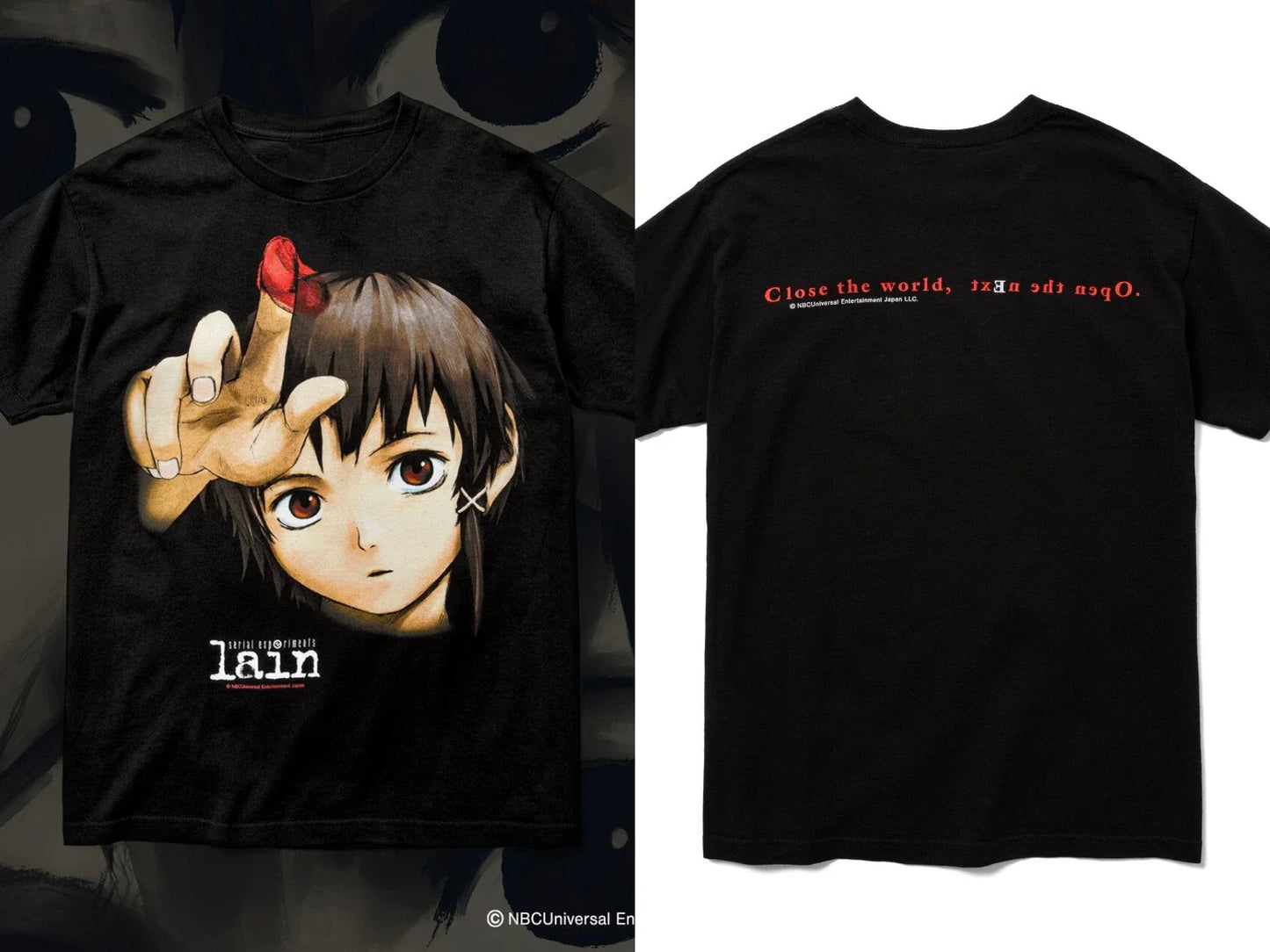 Classic Anime Serial Experiments Lain Print T-shirts Summer Men Oversized Y2k Casual Cotton T-shirts Street Hip Hop Male Clothes