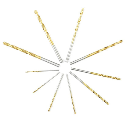 50 Stücke Professionelle Titanbeschichtete Bohrer Bits HSS High Speed Stahl Bohrer Set Werkzeug Hochwertige Elektrowerkzeuge 1/1,5/2/2,5/3mm