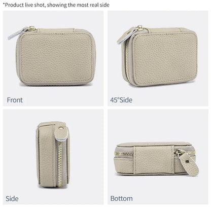 Lipsticks Case with Built-In Mirror Mini Cosmetic Bag Zipper Makeup Organizer Coin Pouch Travel Contact Lens Case Lipstick Purse.