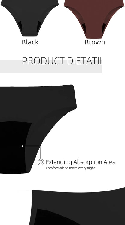 Seamless Swimwear Menstrual Panties 4-Layer Leakproof women's grooming pants Bikini Fast Absorption Summer Beachwear Period Swim.