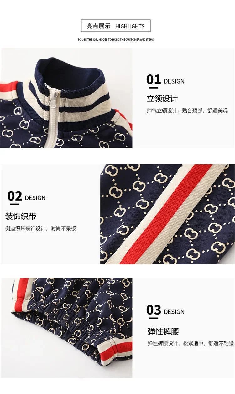 Spring Autumn Boys Clothing Sets Kids Fashion Cotton Coats+Pants 2pcs Tracksuits For Baby Children Sports Suits Toddler 2-12T.