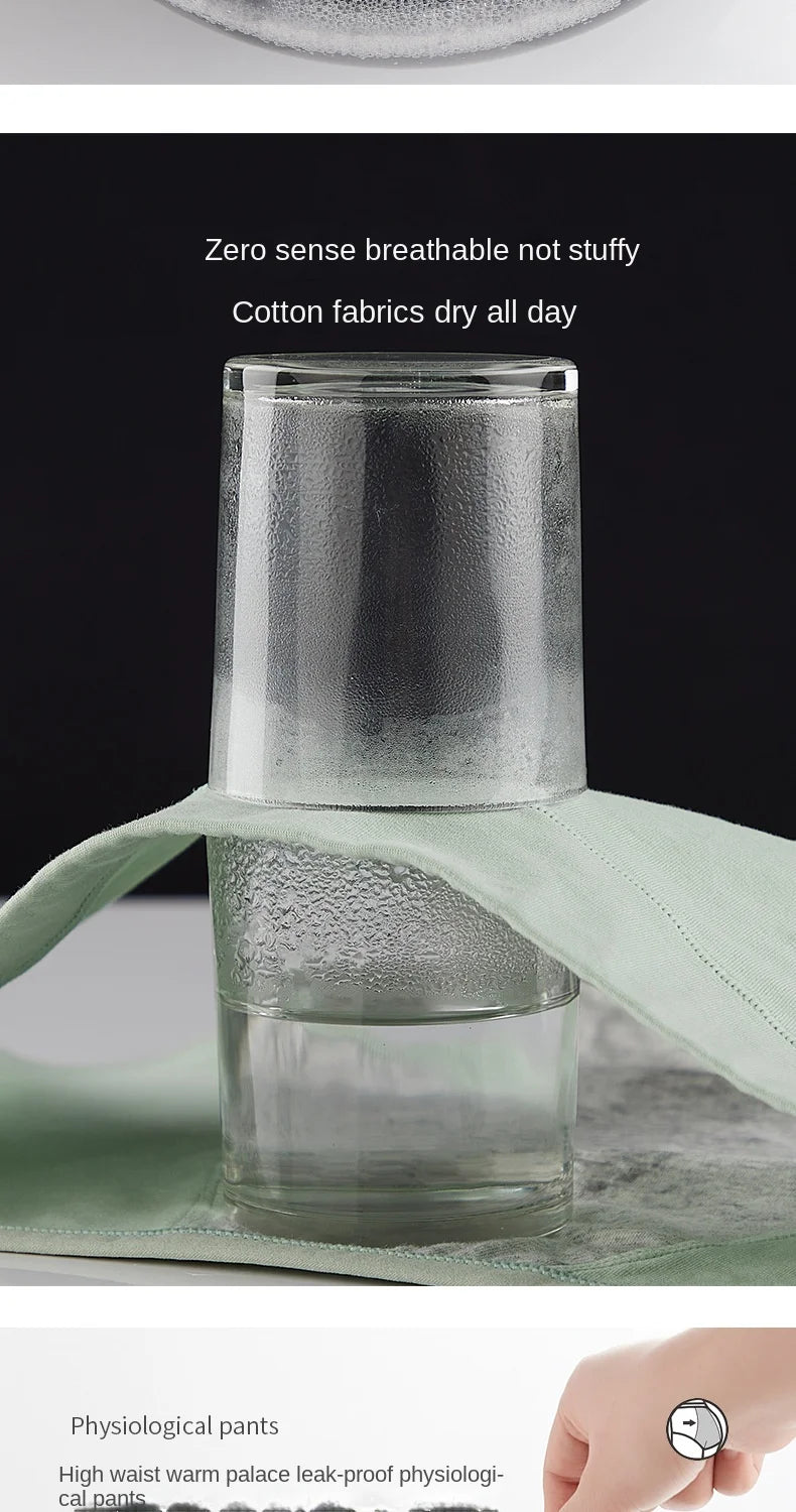 Panties for Menstruation Cotton Menstrual Panties High Waist Period Underwear Culotte Menstruelle Leak Proof Bragas Menstruales.