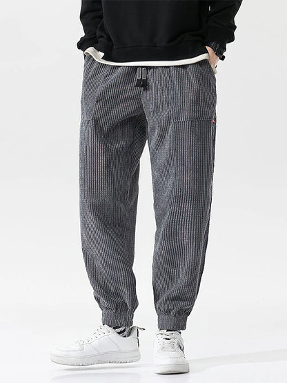 Baggy Corduroy Jogger Pants Men Tech Fleece Sweatpants Man Autumn Winter Casual Harem Pants Male Sport Thermal Trousers.