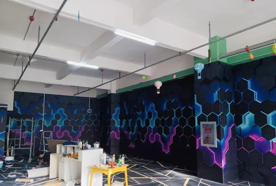 Benutzerdefinierte papel de parede 3d hintergrund Geometrische figur beule tapete friseur büro rezeption wand papier heimwerker