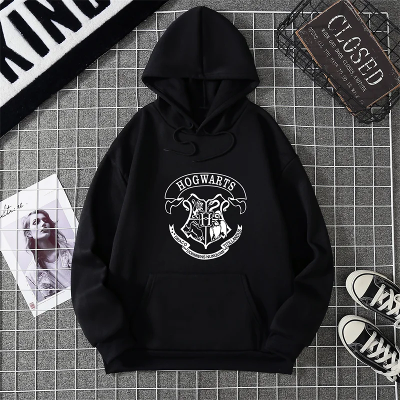 2025 Fashion Hogwarts Printed 2d Hoodies Women Sweatshirt Autumn Winter Long Sleeves Y2k Casual Loose Tops Oversized Hoodies.