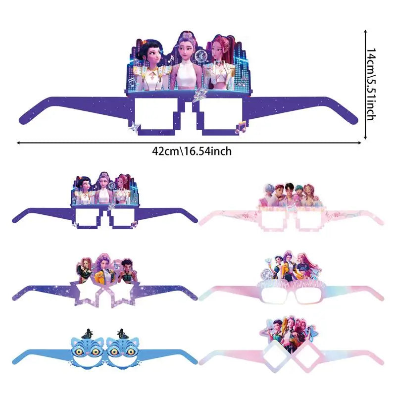 Neue Kpop Dämon Hunter Geburtstag Party Dekoration Geschirr Set Mädchen Luftballons Kuchen Topper Hintergrund Taschen Kinder Party Favor Supplies.