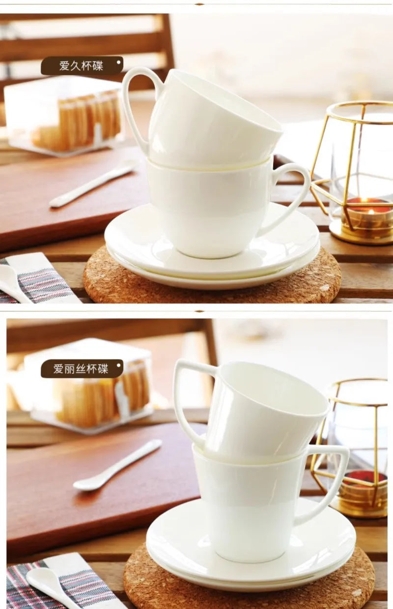 Plain white quality bone china tea cups set, ceramic coffee cup, japanese coffee cup, porcelain turkish coffee cups, originales.