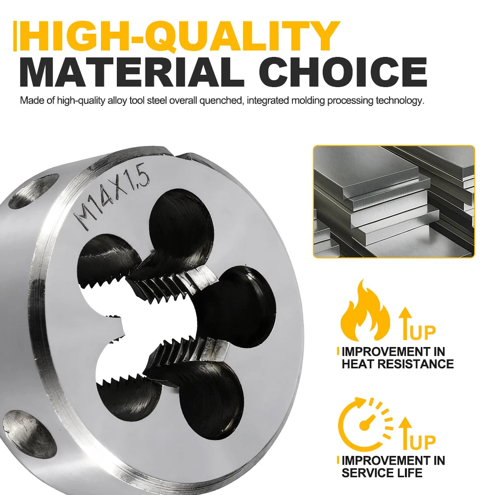 Schraubgewindestift M11 M12 M13 M14 M15 M16 M18 M20 Rechtshänder für Metallbearbeitung Metrisches Stanzhandwerkzeug