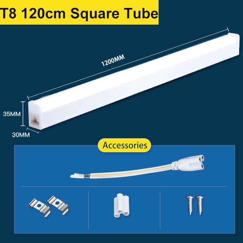 T5 Led Tube Light Bar 180-265V Kitchen Under Cabinet Lamp Connected Closet Lamp Indoor Lighting Fixture For Living Room Bedroom